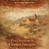 Five Chansons by Clément Janequin arranged for brass quartet, Early Music Series cover with Renaissance countryside and antique manuscript design